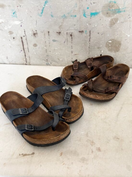 Birkenstock Shoes - Bundle of Two Birkenstock Mayari Leather Sandals